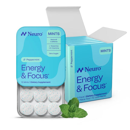 NeuroGum Mints | Nootropic Energy Caffeine 40mg + 