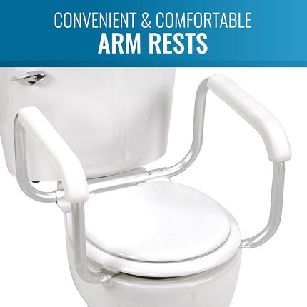 DMI Toilet Safety Rails, Toilet Grab Bars, Toilet Safety Handrails, Easy Assembly with no Tools, White