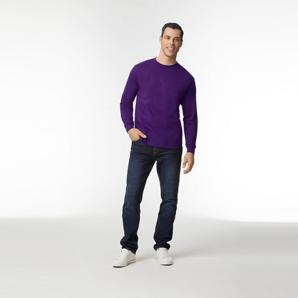 Gildan Unisex's Ultra Cotton Long Sleeve T-Shirt, Style G2400, Multipack, Purple (3-Pack), XXL (Pack of 3)