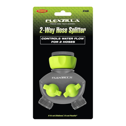 Flexzilla 2-Way Hose Splitter, ZillaGreen/Gray