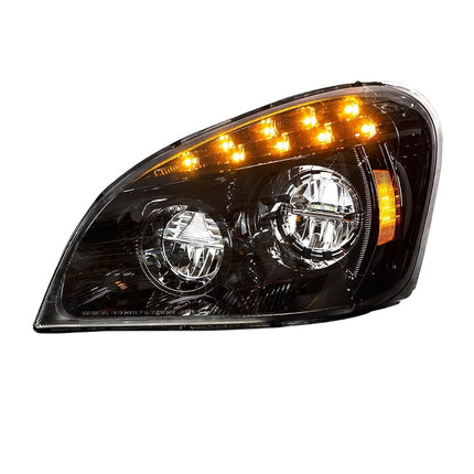 Faro LED negro United Pacific 35833 para Freightliner Cascadia 2008-2017 - Lado del conductor