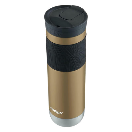 Contigo Byron Vacuum-Insulated Stainless Steel Travel Mug 24oz Chardonnay Color with Leak-Proof Lid Keeps Beverages Hot or Cold Perfect for Coffee Lovers Travelers Campers and Outdoor Activities