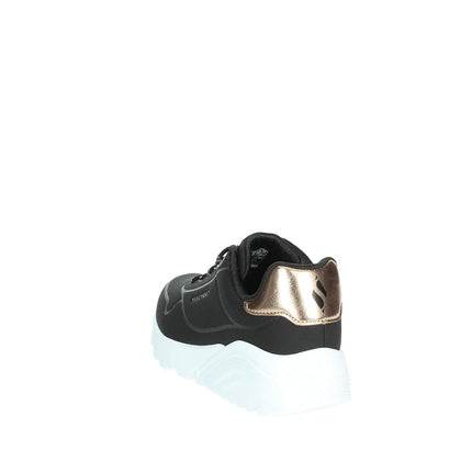 Skechers Girls' UNO Lite Trainer, Black/White, 12.5 UK Child