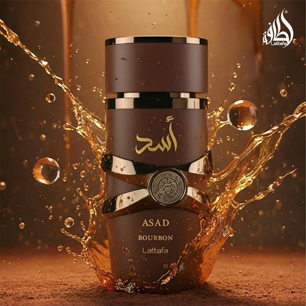Asad Bourbon by Lattafa for Men - 3.4 oz EDP Spray