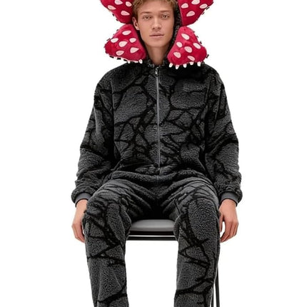 KSPAPITOHAL Demogorgon Onesie Adult One-Piece Costume Pajamas for Women and Men (Grey, 6 Years)