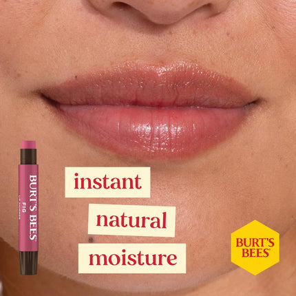 Burt's Bees Gift Set, Moisturising Lip Balm, Tinted Lip Balm and Lip Shimmer, Mistletoe Kiss Red Limited Edition