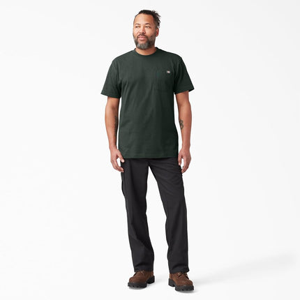 Dickies Men's Ws450fh Henley Shirt, Hunter Green, Large
