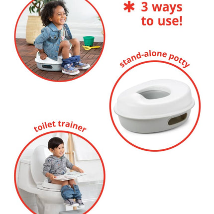 Skip Hop Go Time Multi-Stage 3 in 1 Potty Seat, White/Grey