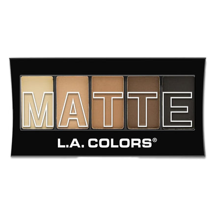 L.A. Colors 5 Color Matte Eyeshadow, Brown Tweed, 0.08 Ounce