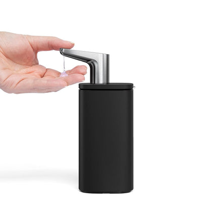 simplehuman Pulse Pump, 295ml Hand Soap Dispenser, Matte Black Steel