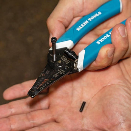 KLEIN TOOLS-Kurve Wire Stripper and Cutter, for 8-18 AWG Solid and 10-20 AWG Stranded Wire Klein Tools K11095 Blue/White