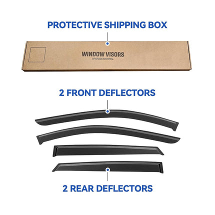 Window Visors Rain Guards Shield for 2017-2025 Mazda CX5, Out-Channel Window Vent Wind Deflectors Visors Shades for 17-25 CX-5