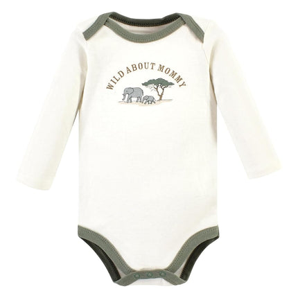 Hudson Baby Trajes de Manga Larga de Algodón Unisex para Bebés, Paquete de 3 Going On Safari, 3-6 Meses, Paquete de 3 Going on Safari, 3-6 Meses
