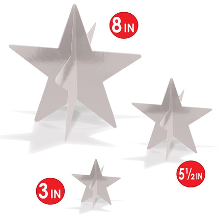 Beistle 52148-S Foil Centerpieces, Paper, Silver