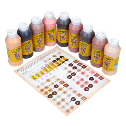 Crayola Colors Of The World Washable Paint - 8oz (9ct), Bulk Skin Tone Paint, Kids Arts & Crafts Supplies, For Teachers & Classrooms
