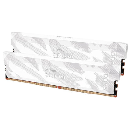 Crucial Pro DDR5 RAM 32GB Kit (2x16GB) 6400MHz CL32, Overclocking Deskop Computer Gaming Memory, Intel XMP 3.0 / AMD EXPO, White - CP2K16G64C32U5W