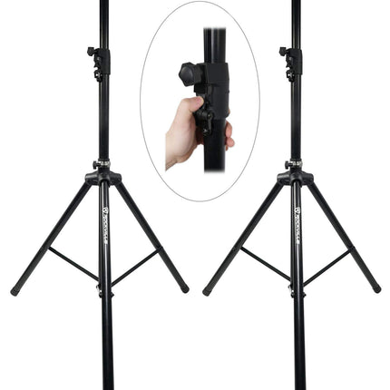 (2) Rockville RVSS4A Tripod Speaker Stands With Hy