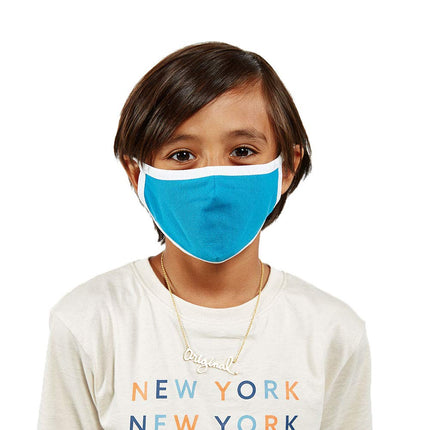 Safe+Mate x Case-Mate - Kids Face Mask (Ages 7-11) - Washable & Reusable - Cloth Face Mask - Cotton - with Filter - 3 Pack - Blue