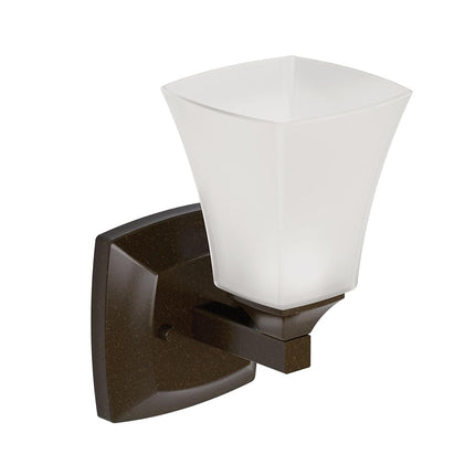 Moen YB5161ORB Voss 1-Light Dual-Mount Bath Bathroom Vanity Fixture with Frosted Glass, Oil Rubbed Bronze