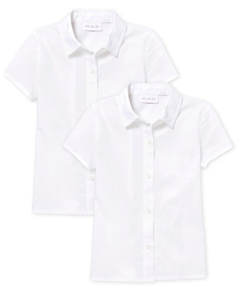 The Children's Place Girls' Short Sleeve Poplin Bu