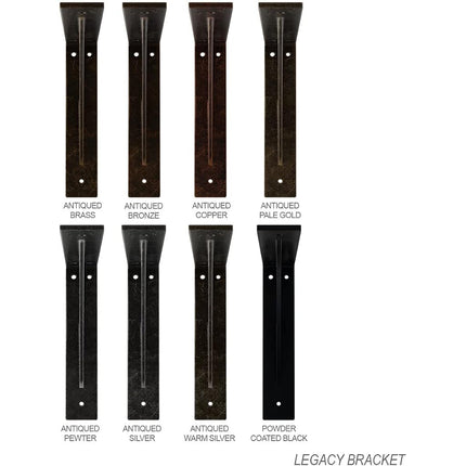 Ekena Millwork BKTM02X16X16LEHGY 2"W x 16"D x 16"H Legacy Steel Bracket, Hammered Gray