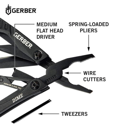 Gerber Dime Multi-Tool, Black [30-000469]
