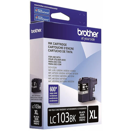 BROTHER LC103BK Black Ink Cartridges (Black, MFC-J4510DW, Inkjet, Black, High Yield (XL), ISO/IEC 24734)