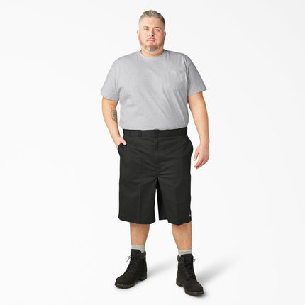 Pantalón corto de trabajo Dickies de 13 pulgadas, holgado, multibolsillos, para hombre, negro, 42