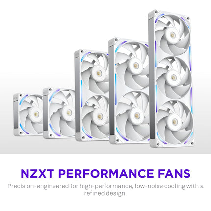 NZXT F360X - 360mm Single-Frame PWM RGB Performance Fan - White