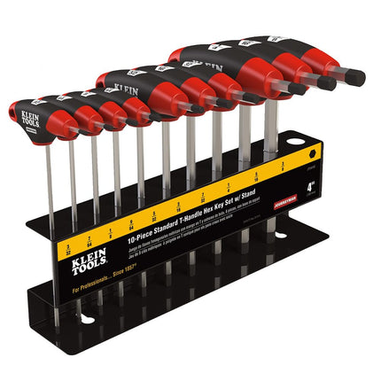 KLEIN TOOLS JTH410E T-Handle Hex Key Set, SAE Inch