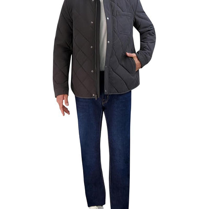 Chaqueta de abrigo informal impermeable para hombre Cole Haan, color tostado, M
