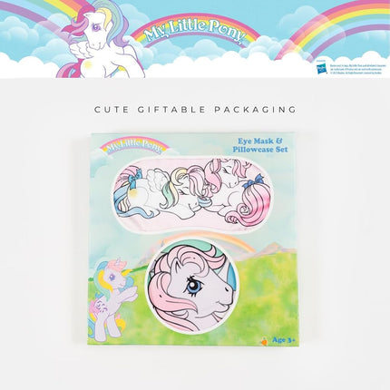 My Little Pony Unicorn Beauty Silky Satin Standard Reversible Pillowcase & Eye Mask Set, 20x30, for Hair and Skin, (Officially Licensed Product) by Franco Collectibles