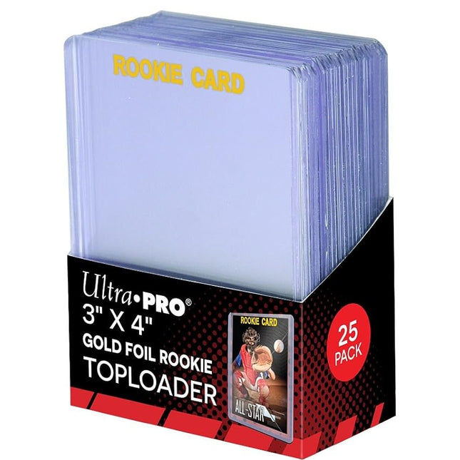 Ultra Pro 3" X 4" Rookie Gold Toploader 25ct
