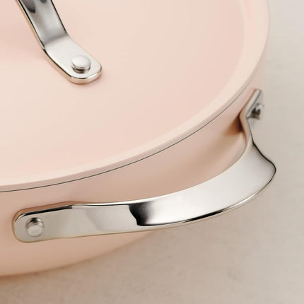 Tramontina All-in-One Plus Pan 5-Qt Ceramic Non Stick Pan with Lid, Pink