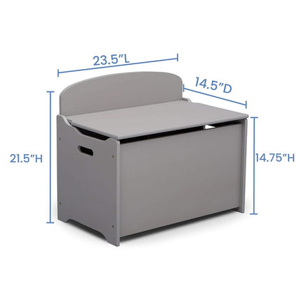 Delta Children My Size Deluxe Toy Box, Grey