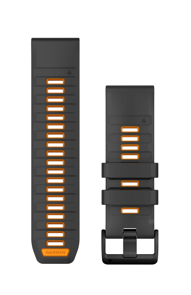 Garmin QuickFit, 26mm Graphite/Spark Orange Silico