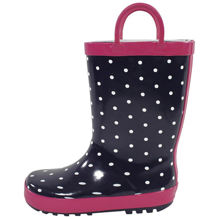 Bottes de pluie Hudson Baby unisexe-enfant, pois marine rose, 2 US Little Kid