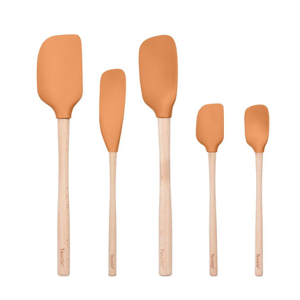 Tovolo Silicone Spatula with Wooden Handle Set of 