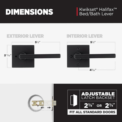 Kwikset 97300-913 Lever, Matte Black