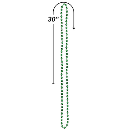 Amscan 395801.03 Accessoires, colliers de perles, articles de fête, vert, 76 cm, 50 pièces