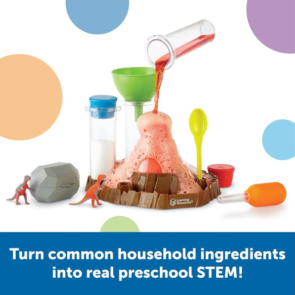 Learning Resources Fizzy Volcano, 13 Pieces, Ages 4+, Preschool Science Lab, Science Kits for Kids, Science Experiments for Kids,STEM Toys for Kids