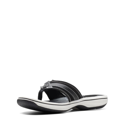 Clarks Women's Breeze Sea Flip Flop, New Black Synthetic, 8.5 UK