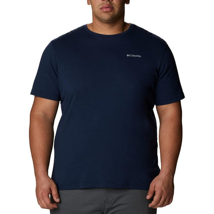 Columbia Men's Thistletown Hills Short Sleeve Hiking Shirt, Collegiate Navy Heather, Large Tall