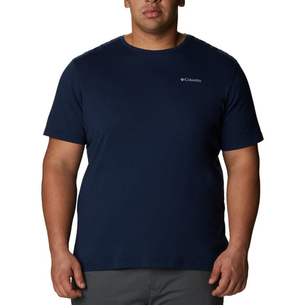 Columbia Men's Thistletown Hills Short Sleeve, Short Sleeve T-Shirt, Collegiate Navy Heather, X-Small
