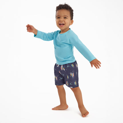 Gerber Boys' Toddler 2-Pack Swim Trunks, Orange Surf, 3-6 Months