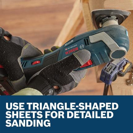 BOSCH OSL350SPD 1-Piece 3-1/2 in. Starlock Oscillating Multi Tool Wood Hook-and-Loop Delta Sanding Pad for Multipurpose Sanding Applications in Plywood, Hardwoods, Softwoods