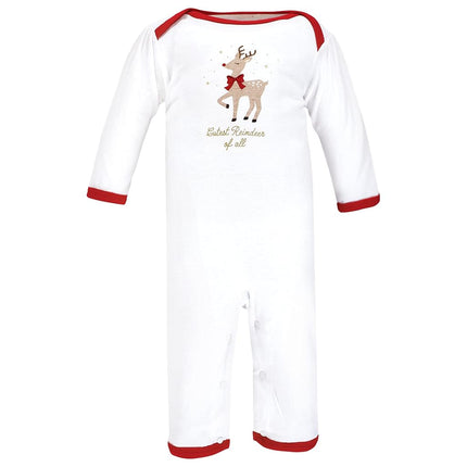 Hudson Baby mamelucos de algodón para bebés, Fancy Rudolph, 6-9 meses