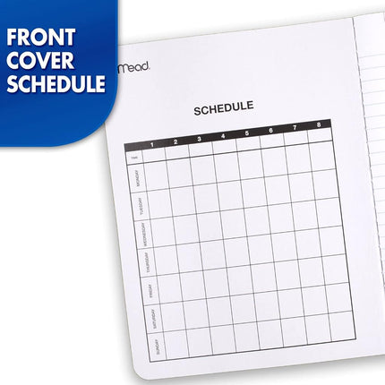 Mead Composition Notebooks, 12 Pack, College Ruled Paper, 9-3/4" x 7-1/2", 100 Sheets per Comp Book, Black Marble (72938)
