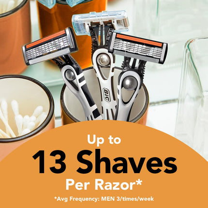 BIC Flex 5 Titanium 5-Blade Disposable Razor for Men, Sensitive Skin Razor For Smooth, Comfortable and Close Shave, 10 Piece Razor Set