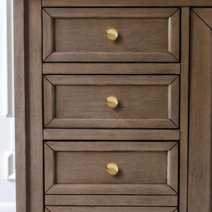 Khtumeware - Zinc Alloy Champagne Bronze 1-1/4" Cabinet Knobs - Single Hole Kitchen Drawer Handle for Bedroom